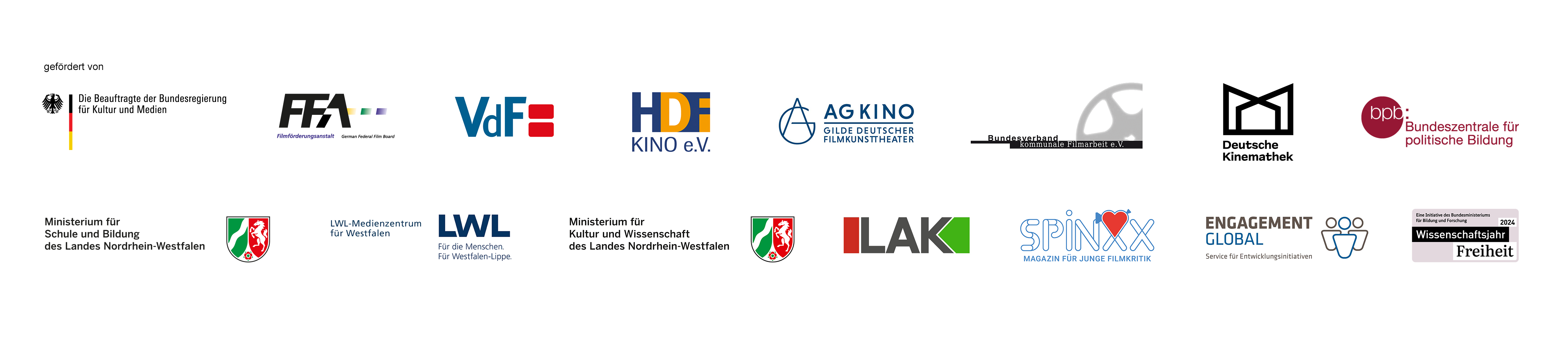Leiste mit mehreren kleinen Logos