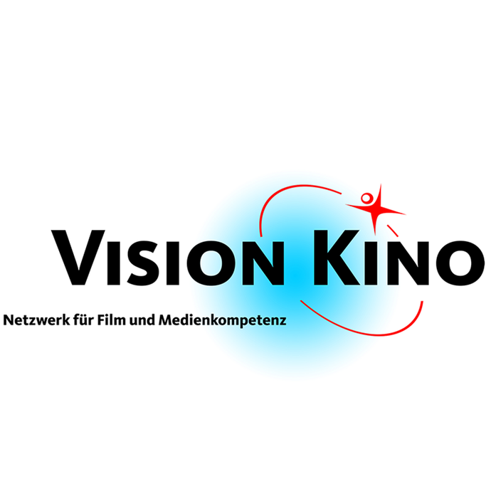Das Logo von Vision Kino. Untertitel: Netzwerk für Film und Medienkompetenz. (vergrößerte Bildansicht wird geöffnet)